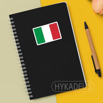 (3Pcs) Italy Flag Sticker – Italian Flag Stickers Vinyl Decal, 3" x 2'' - color: Italy