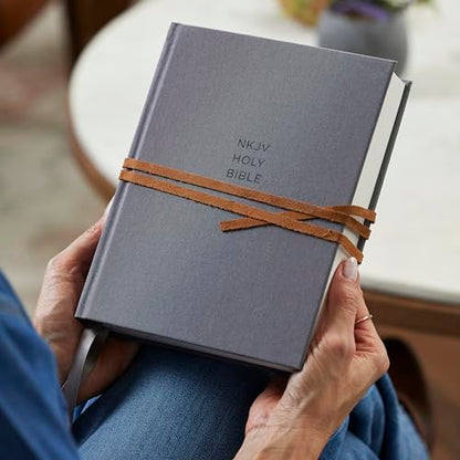 NKJV, Journal the Word Bible: Reflect, Journal or Create Art Next to Your Favorite Verses (Cloth over Board, Gray, Red Letter, Comfort Print): ... or Create Art Next to Your Favorite Verses