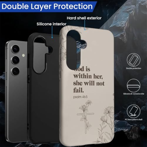 Compatible with Samsung Galaxy S25 Plus Full Body Matte Case Hard Shell Shockproof Screen Lens Protection for Girl Boy Cute Pattern Christian Bible Verse Religious Scripture Jesus - color: Christian Bible Verse Religious Scripture Jesus, size: Samsung Gal