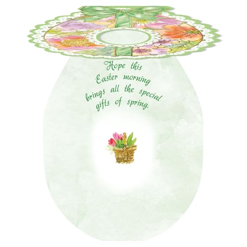 Current Deluxe Die Cut Easter Egg Value Greeting Card Set - Value Pack of 8 Cards for Kids & Adults With White Envelopes, 4 Design Prints, Large 5" x 7" Greetings - color: Die-cut Egg