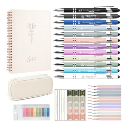 Bible Study Supplies Journaling Kit with Ballpoint Pens Bible Tabs