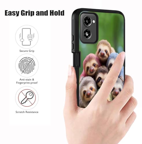 Designed for Moto G Power 5G 2024 Case, Military Grade Heavy Duty 3-Layer Shockproof Full-Body Protective Cover for Motorola Moto G Power 5G 2024, Cute Sloths - color: Cute Sloths