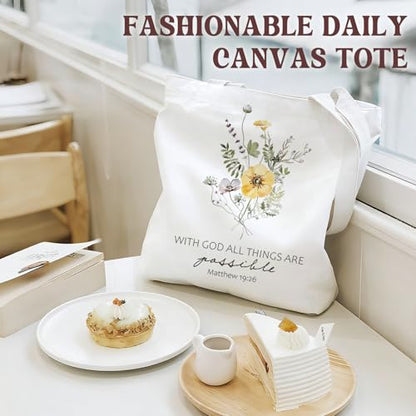 Bible Tote Bags Cute Christian Preppy Canvas Tote Bag Christian Gifts for Women Reusable Shopping Bags(Parent) - color: Bible-10