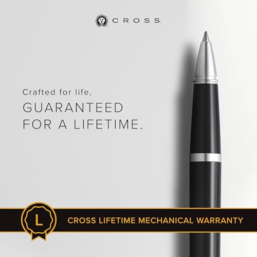 Cross Bailey Light Rollerball Pen, Glossy Black, Medium Point, Black Ink - color: Glossy Black