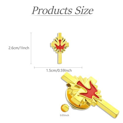12/24/50/100Pack Gold Cross Lapel Pins Bulk Cross Dove Enamel Pin Set-Holy Spirit/Peace/Memorial/funeralGifts For Clothes Bags Hat - color: 50-Pack