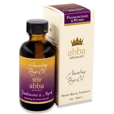 ABBA Oil Frankincense & Myrrh Bottle 2oz Anointing Prayer Oil in a Gift Box - ABBA Jerusalem (2oz) - size: 2 Fl Oz (Pack of 1)