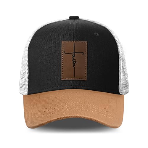 Christian Hats for Men & WomenJesus Cross HatChristianReligious GiftsforVarious Festivals&BirthdaysFaith Baseball/Trucker Cap - color: Orange Faith