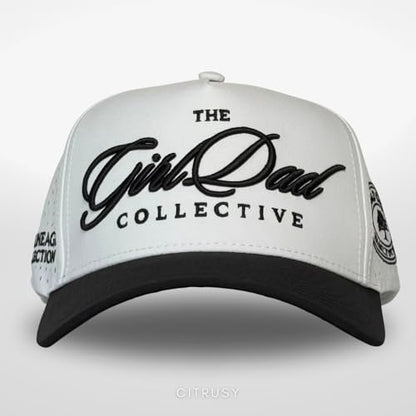 CITRUSY Athletic Trucker Golf Hat | Performance Mens 5 Panel Cap | Cool Breathable Waterproof Workout Running Snapback - color: Girl Dad | Black