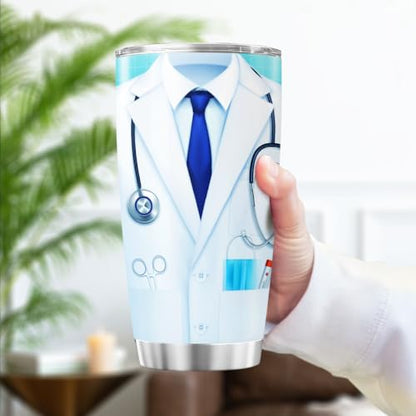 Doctor Appreciation Gift Tumbler 20oz, Inspirational Thank You Travel Mug for Medical School Graduation, Retirement, Birthday, Stainless Steel Vacuum Insulated Cup - color: Doctor Appreciation