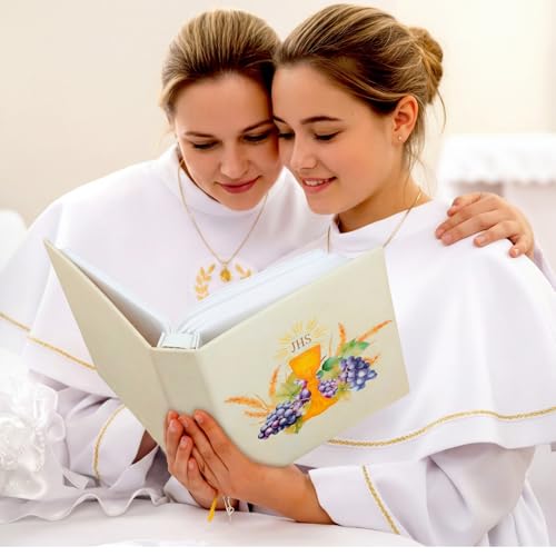 200 Pcs First Communion Photo Album Holds 4 x 6 Inch, Bread of Life - style: Bread of Life