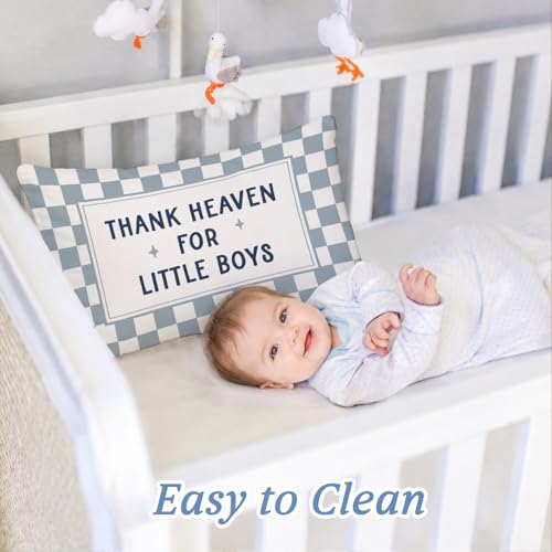 Thank Heaven for Little Boys Pillow Cover 12x20 - color: Thank Heaven for Little Boys-12x20