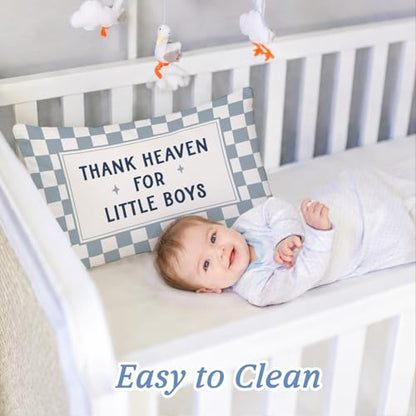 Thank Heaven for Little Boys Pillow Cover 12x20 - color: Thank Heaven for Little Boys-12x20