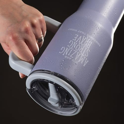 DIVERSEBEE 30 oz Insulated Stainless Steel Tumbler with Lid (Cloud) - color: Cloud, size: 30 Ounces