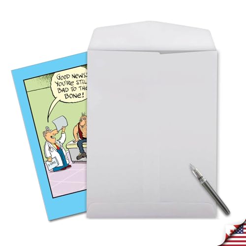 NobleWorks Jumbo Funny Get Well Greeting Card Bad To The Bone J9282GWG - style: Bad To The Bone
