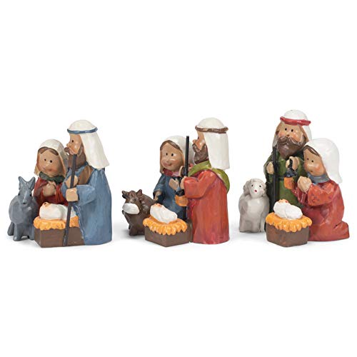 Transpac Imports Resin Holiday Tree Set of 4 Figurine, Green