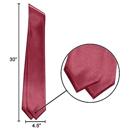 Plain Graduation Stole Sash 60 Inch Unisex Adults Solid - color: Marooon Stole