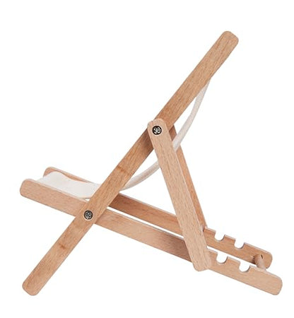 Foldable Wooden Cell Phone Stand, Phone Holder for Desk - color: Beige