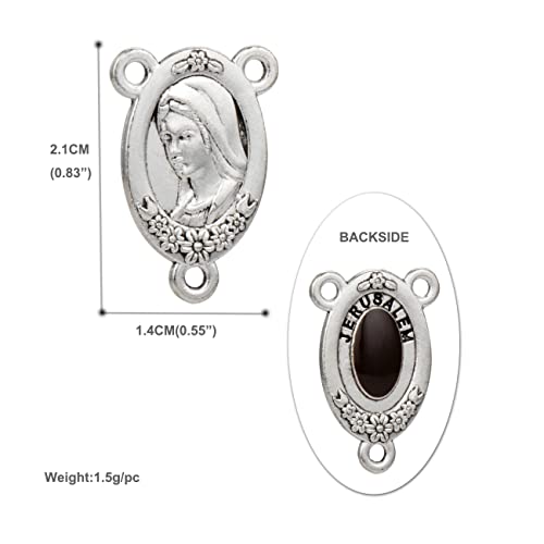 COTTVOTT St Benedict,Our Lady of Guadalupe Medal for DIY Jewelry Making,Virgin Mary Christ Jesus Rosary Center Connection Part - color: 30pcs-Our Lady Grace Medal