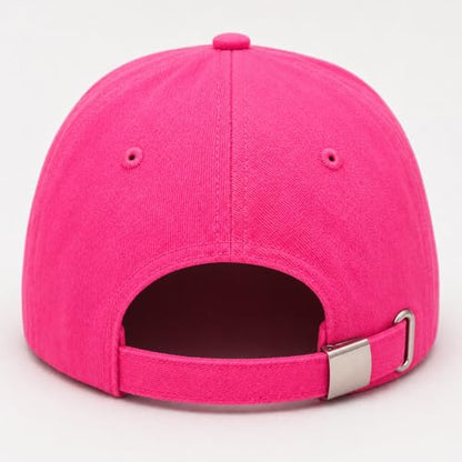 Three Nails Cross Christian Hats, Embroidered Baseball Caps for Adults - color: Hot Pink