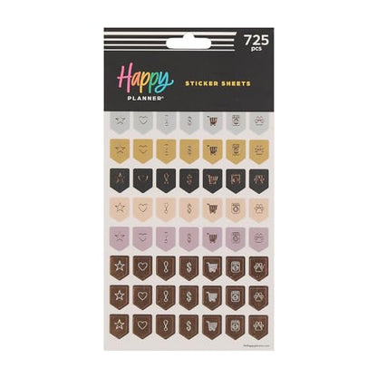 Happy Planner Classic Sticker Pack for Planners, 15 Sheets - color: Calm & Cozy
