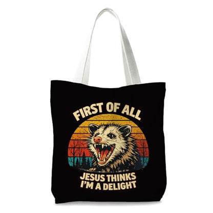 Bible Tote Bags Cute Christian Preppy Canvas Tote Bag Christian Gifts for Women Reusable Shopping Bags(Parent) - color: Christ-7