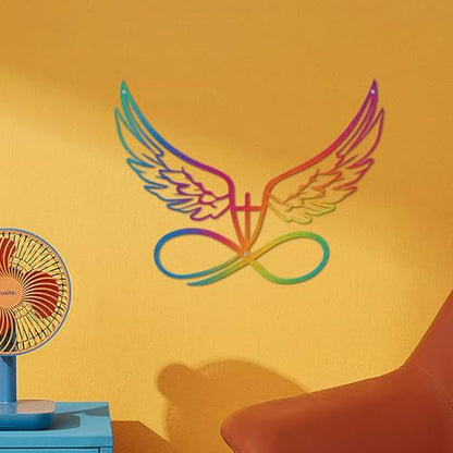 DUOOLN Angel Wings Metal Wall Decor Art, Abstract Butterfly Sculpture-Red - color: Red - Angel's Wings