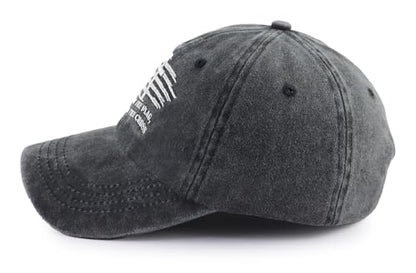 Christian Jesus Cross Hats for Men, Stand for The Flag Kneel for The Cross Baseball Cap - color: Black