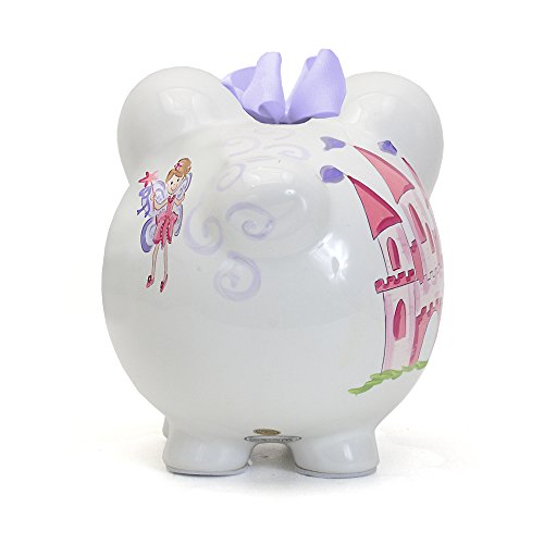 Child to Cherish Ceramic Piggy Bank for Girls, Magic Fairy Castle - color: Magic Fairy Castle