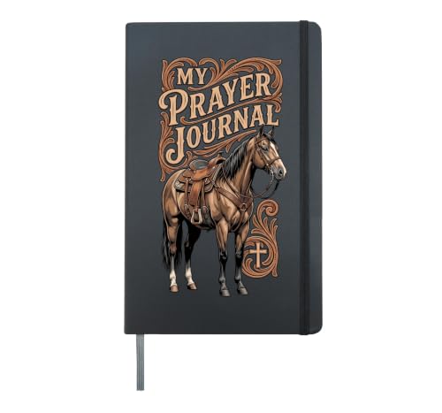 Western Christian Prayer for Horsewomen and Cowgirls Hardcover Journal, Black