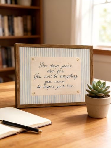 Slow Down You're Doing Fine Motivational Quote Framed Wall Art 8x10 in - color: Slow Down You're Doing Fine, size: 8"L x 10"W