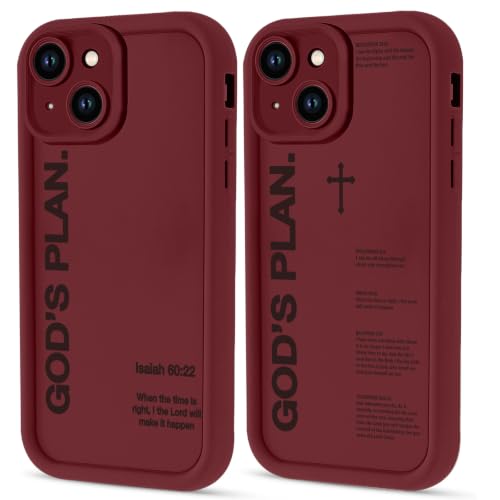 God's Plan Isaiah 60:22 Bible Verse Jesus Cross Christian Red Phone Case for iPhone 17e/iPhone 16e Case Shockproof Soft Protective for Women Men Cover Funda for iPhone 17e/iPhone 16e 6.1 Inch - color: Red
