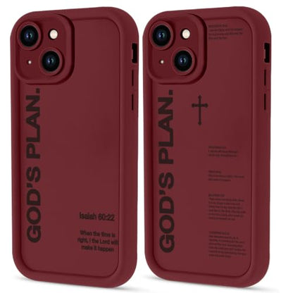 God's Plan Isaiah 60:22 Bible Verse Jesus Cross Christian Red Phone Case for iPhone 17e/iPhone 16e Case Shockproof Soft Protective for Women Men Cover Funda for iPhone 17e/iPhone 16e 6.1 Inch - color: Red