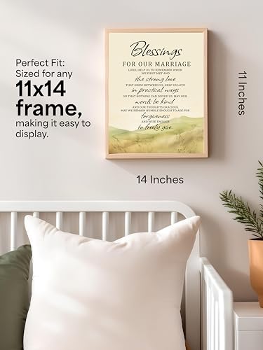 Blessings for Our Marriage Prayer Wall Art Print, 11x14 Unframed - size: 14"L x 11"W, style: Unframed