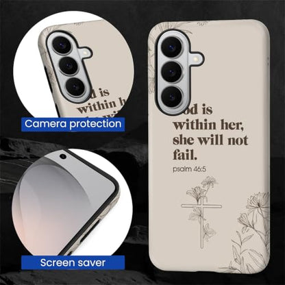 Compatible with Samsung Galaxy S26 Plus Full Body Matte Case Hard Shell Shockproof Screen Lens Protection for Girl Boy Cute Pattern Christian Bible Verse Religious Scripture Jesus - color: Christian Bible Verse Religious Scripture Jesus, size: Samsung Gal