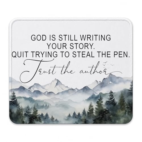 QIYUHOY Inspirational Christian Mouse Pad Gifts for Women, 9.5x7.9 Inch - color: God is Still Writing Your Story
