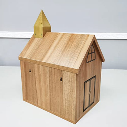 FixtureDisplays® Engineered Wood Tithes Offering Donation Box with Christian Cross, Church, Collection Boxes, Charity Boxes 14.5 X 10.4 X 20.3", Anti-Fishing, Requires Simply Assembly 21397-FBA