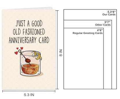 Funny Old Fashion Anniversary Card for Husband Boyfriend Fiance Partner, Humorous Wedding Anniversary Card Gift from Husband Boyfriend from Wife Girlfriend. - color: #5