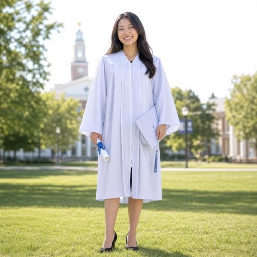 Newrara White Matte Choir Robes - 2 Pack for Baptism & Graduation - size: 54