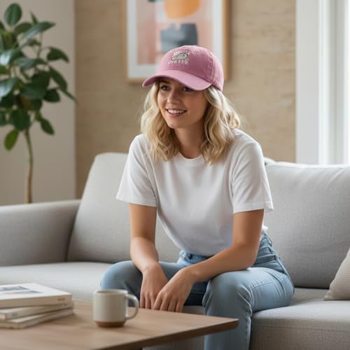 Funny Vintage Baseball Cap, Adjustable Cotton Embroidered Hat for Men Women, Retro Humor Gift Trucker Caps - color: Moister Than an Oyster - Pink