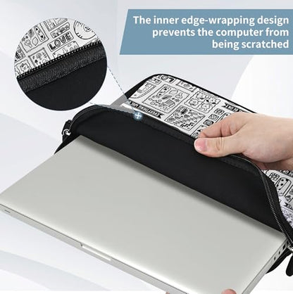 RICHEN 10 inch Messenger Bag Carrying Case with Handle Accessory Pocket Fits 7 to 10-Inch Laptops/Notebook/Kids Tablet (7-10.2 inch, Animal Cartoon) - color: Animal Cartoon, size: 7-10.2 inch
