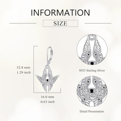 Seraphim Jewelry Set 925 Sterling Silver Guardian Angel Seraph Pendant Angel Wings Jewelry Christian Gifts for Women Men - color: Seraphim earrings