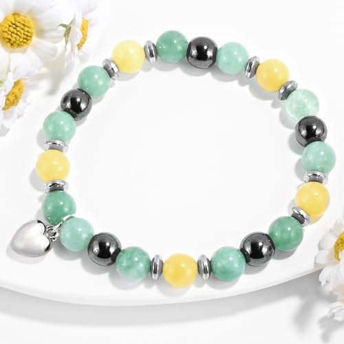 VIBILIA Cross Beaded Bracelets for Women, Birthday Gifts - color: H 3. Heart - Three Color Jasper