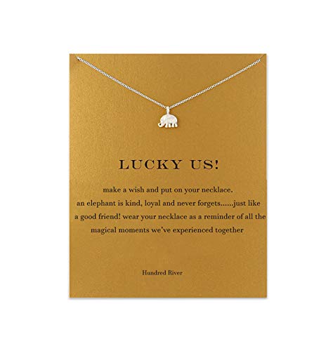 Baydurcan Silvery Necklace for Women Pendant Chain Friendship Necklace Gift - style: sliver elephant2