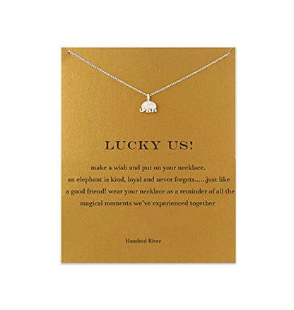 Baydurcan Silvery Necklace for Women Pendant Chain Friendship Necklace Gift - style: sliver elephant2