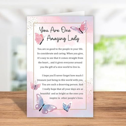 Heartfelt Appreciation Card for Women, Sentimental Birthday Gift for Wife Girlfriend, Friendship Card for Bestie Sister, You Are a Amazing Lady - color: You Are a Amazing Lady