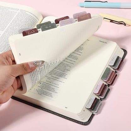 Mr. Pen- Bible Tabs, 75 Tabs, Autumnal Earth, Gold Foil Embossed Lettering - color: Autumnal Earth