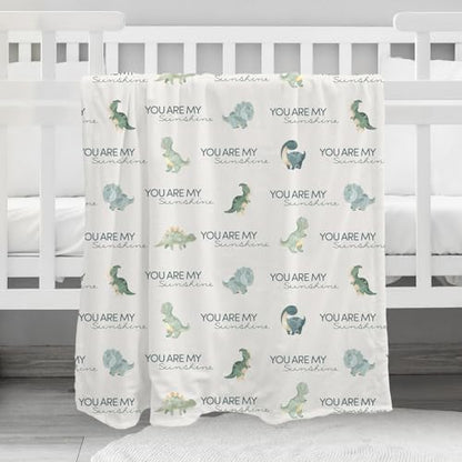 Fleece Baby Blankets for Girls & Boys, Infant Toddler Blanket - color: Blue Dinosaur