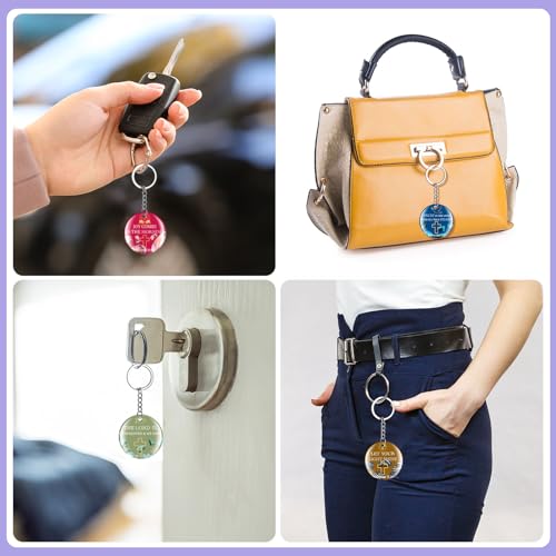 Janmercy 120 Pcs Acrylic Christian Keychain Bulk for Women - style: Classic