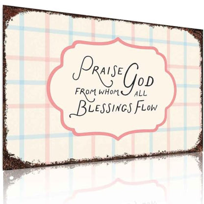 Christian Blessing Quote Aluminum Metal Sign 8 x 12 Inch