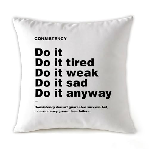 Inspirational Throw Pillow Cover, Motivation Room Decor - color: Inspirational Quote-01